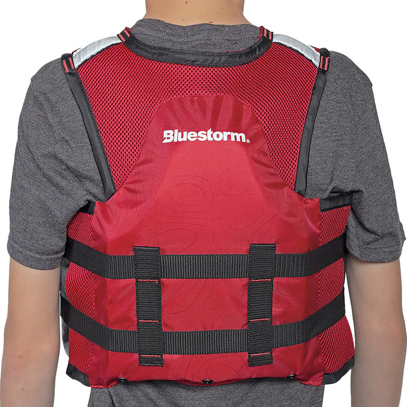 Bluestorm Sportsman Youth Mesh Fishing Life Jacket - Nitro Red [BS-105-RED-Y] - Essenbay Marine