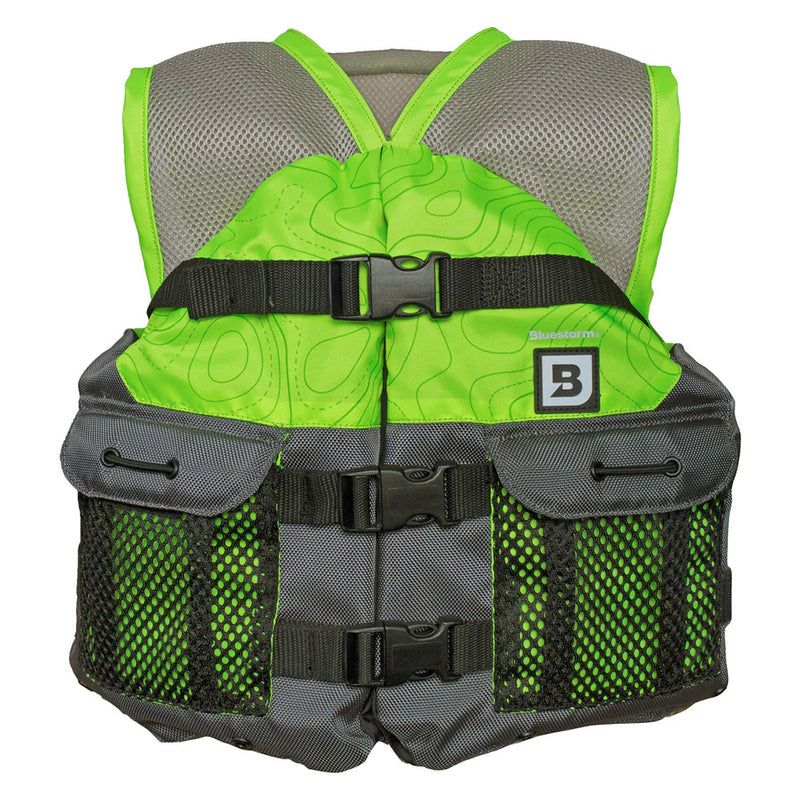 Bluestorm Sportsman Youth Mesh Fishing Life Jacket - Hi-Vis [BS-105-HVS-Y] - Essenbay Marine