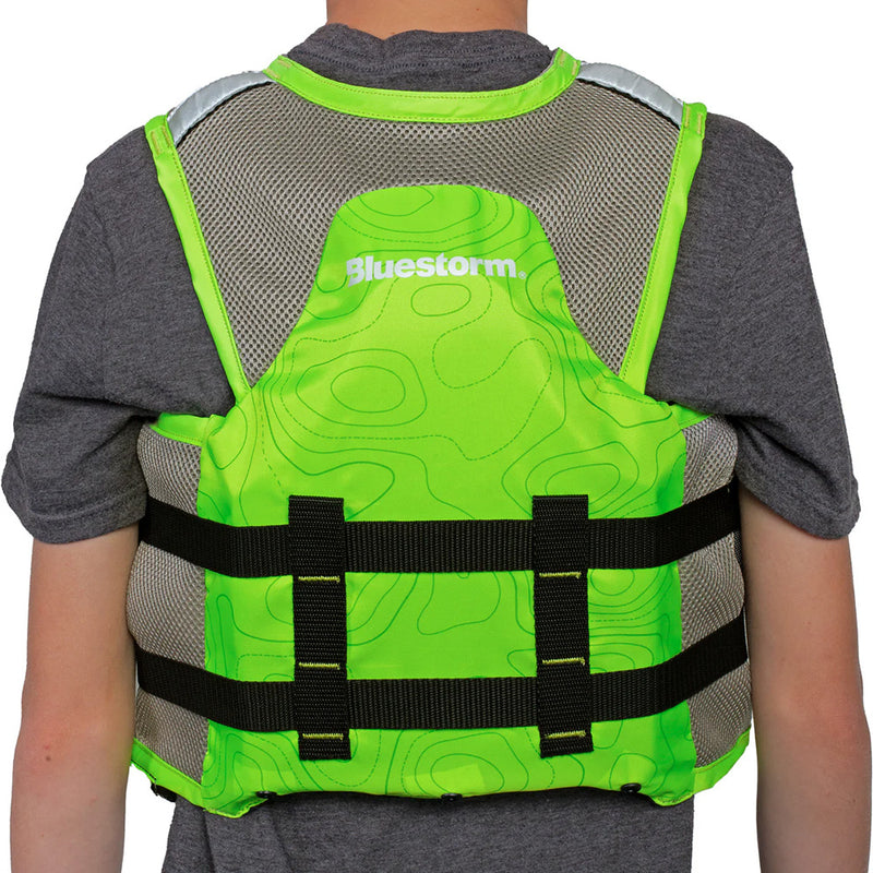 Bluestorm Sportsman Youth Mesh Fishing Life Jacket - Hi-Vis [BS-105-HVS-Y] - Essenbay Marine