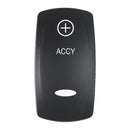 Pacer Actuator - 'ACCY' f/V Series Contura Switches - Black - Laser Etched (Top/Bottom Light) [EV2LE-ACC] - Essenbay Marine