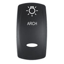 Pacer Actuator - 'ARCH' f/V Series Contura Switches - Black - Laser Etched (Top/Bottom Light) [EV2LE-ARCH] - Essenbay Marine