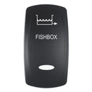 Pacer Actuator - 'FISHBOX' f/V Series Contura Switches - Black - Laser Etched (Top/Bottom Light) [EV2LE-FBX] - Essenbay Marine