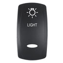 Pacer Actuator - 'LIGHT' f/V Series Contura Switches - Black - Laser Etched (Top/Bottom Light) [EV2LE-LT] - Essenbay Marine