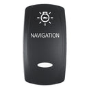 Pacer Actuator - 'NAVIGATION' f/V Series Contura Switches - Black - Laser Etched (Top/Bottom Light) [EV2LE-NAV] - Essenbay Marine