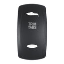 Pacer Actuator - 'TRIM TABS' f/V Series Contura Switches - Black - Laser Etched (Top/Bottom Light) [EV2LE-TRM] - Essenbay Marine