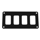 Pacer Switch Panel - 4 Switch  1 Row - 5.5" x 2.75" - Black Powder Coated Aluminum [PSC-41-BK] - Essenbay Marine