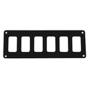Pacer Switch Panel - 6 Switch  1 Row - 8" x 2.75" - Black Powder Coated Aluminum [PSC-61-BK] - Essenbay Marine