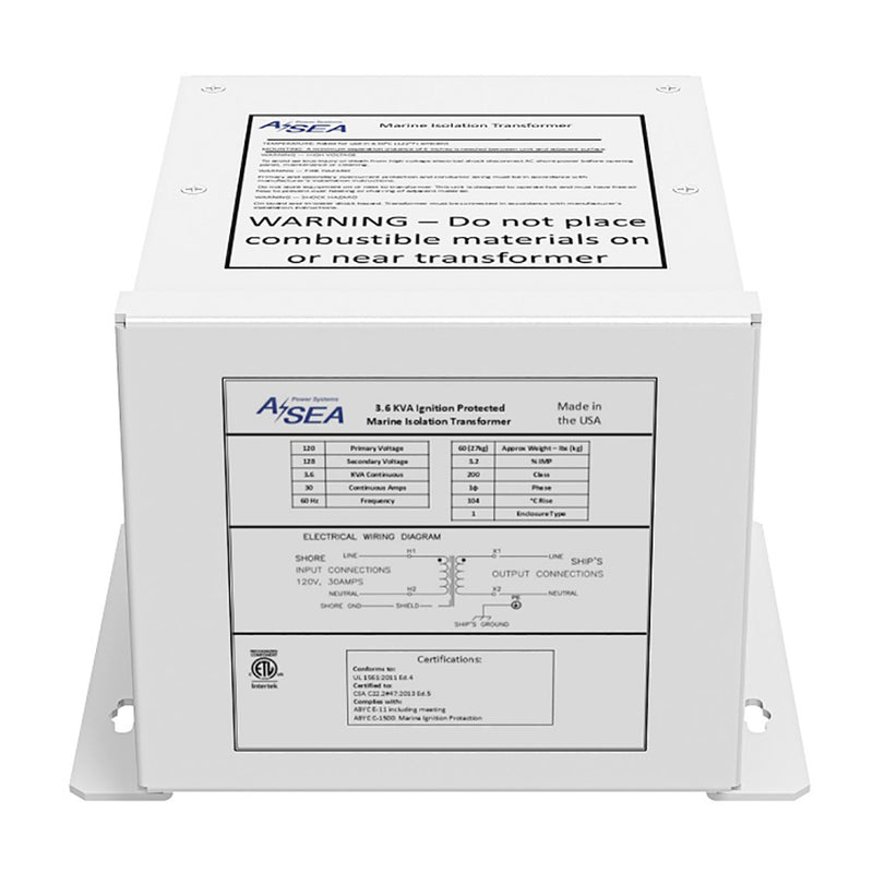 ASEA Power Systems 3.6 kVA Isolation Transformer [634003] - Essenbay Marine