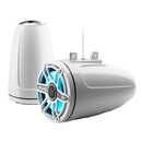 JL Audio M6 Series 7.7" Enclosed Tower Coaxial System w/Gloss White Classic Grille  Transflective LED Lighting - M6-770ETXv3-Gw-S-GwGw-i [010-03278-00] - Essenbay Marine