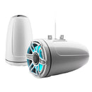 JL Audio M6 Series 8.8" Enclosed Tower Coaxial System w/Gloss White Sport Grille  Transflective LED Lighting - M6-880ETXv3-Gw-S-GwGw-i [010-03283-00] - Essenbay Marine