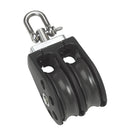 Barton Marine Size 3 45mm Plain Bearing Pulley Block Double w/Swivel [N03230] - Essenbay Marine