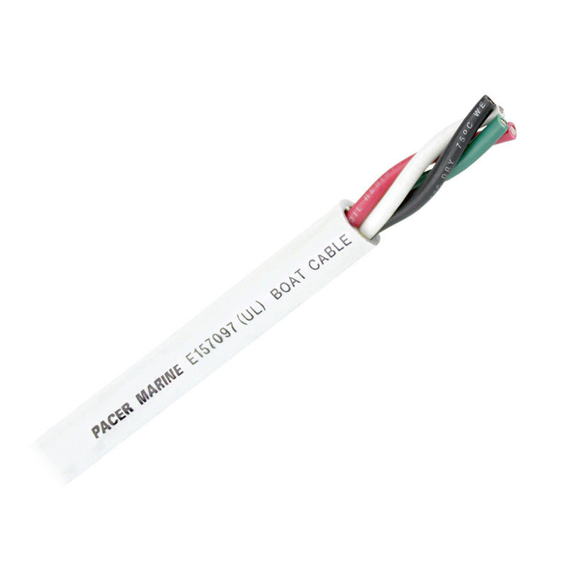 Pacer Round 4 Conductor Cable - 100' - 8/4 AWG - Black, Red, Green,  White [WR8/4-100] - Essenbay Marine