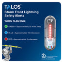TALOS Wall Powered Standard Lightning Detector w/14"x14" Safety Information Sign [SFD-1414P-MTB-WP] - Essenbay Marine
