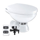 Commodore Quiet Flush Electric Toilet - Rear Macerator w/Solenoid Valve - Regular Size [CM3RMT] - Essenbay Marine