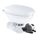 Commodore Quiet Flush Electric Toilet - Rear Macerator - Raw Water Pump - Regular Size [CM4RMT] - Essenbay Marine