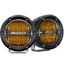RIGID Industries 360-Series 4" LED SAE Fog Beam - Yellow - Set of 2 [36121] - Essenbay Marine