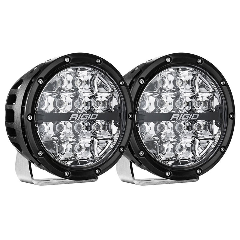 RIGID Industries 360-Series RGBW 6" Offroad Lamp Spot Beam w/RGBW Backlight Pods - Set of 2 [36412]