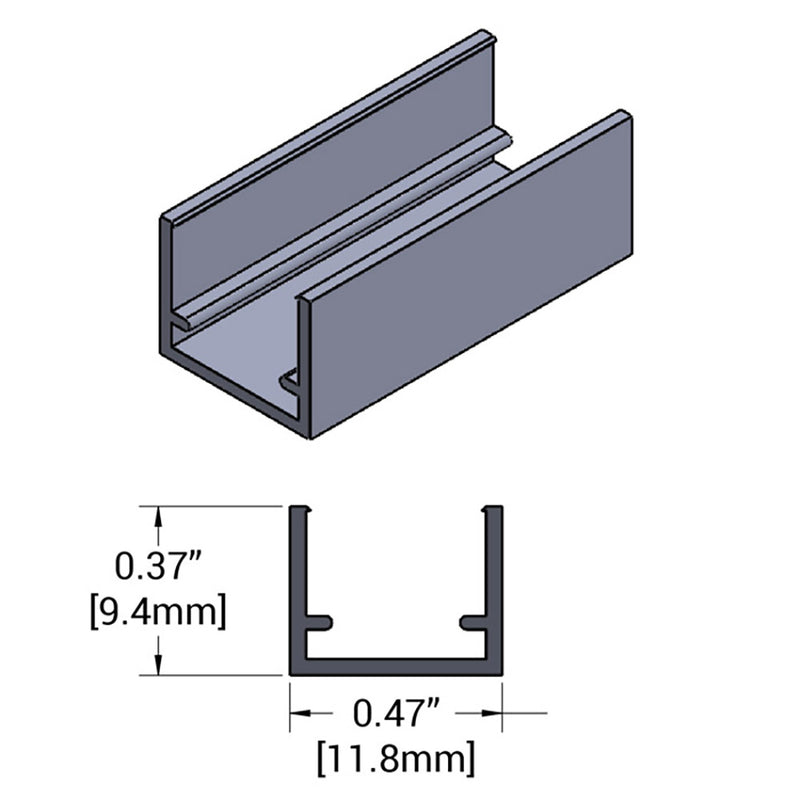 Shadow-Caster Marine Mini Neon Track - 1 Meter [SCM-AL-MINI-TRACK-HDPE-1M] - Essenbay Marine