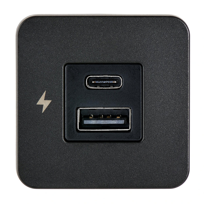 Scanstrut TILE USB-A/USB-C Interior Charging Socket - 12/24V - Black Bezel [SC-TILE-10]