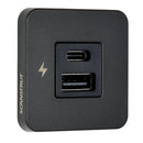 Scanstrut TILE USB-A/USB-C Interior Charging Socket - 12/24V - Black Bezel [SC-TILE-10] - Essenbay Marine