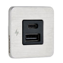 Scanstrut TILE USB-A/USB-C Interior Charging Socket - 12/24V - Stainless Steel Bezel [SC-TILE-11] - Essenbay Marine