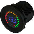 Sea-Dog Rainbow Display Digital Voltmeter - Injection Molded Nylon - 5V-15VDC [421617] - Essenbay Marine
