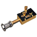 Sea-Dog 3 Position 1 Circuit Push-Pull Switch - Stamped Brass [420410-1] - Essenbay Marine