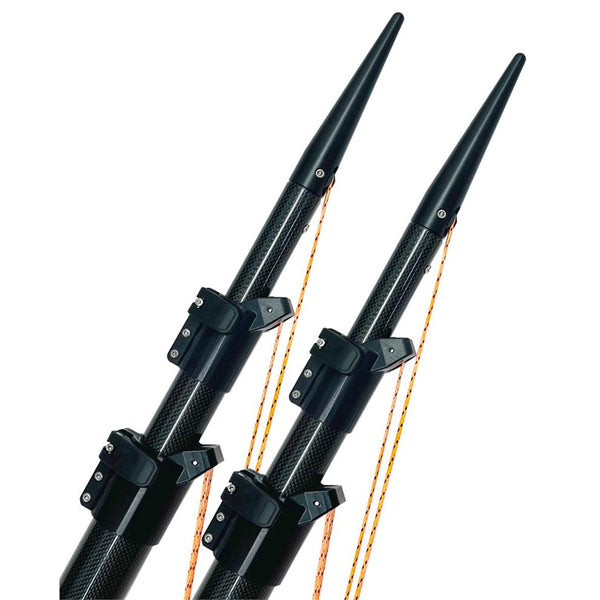 Lee's Ultima 20' Carbon Fiber Telescoping Outriggers Internally Rigged Self-Stowing Adj. Rigging [ULT3920] - Essenbay Marine