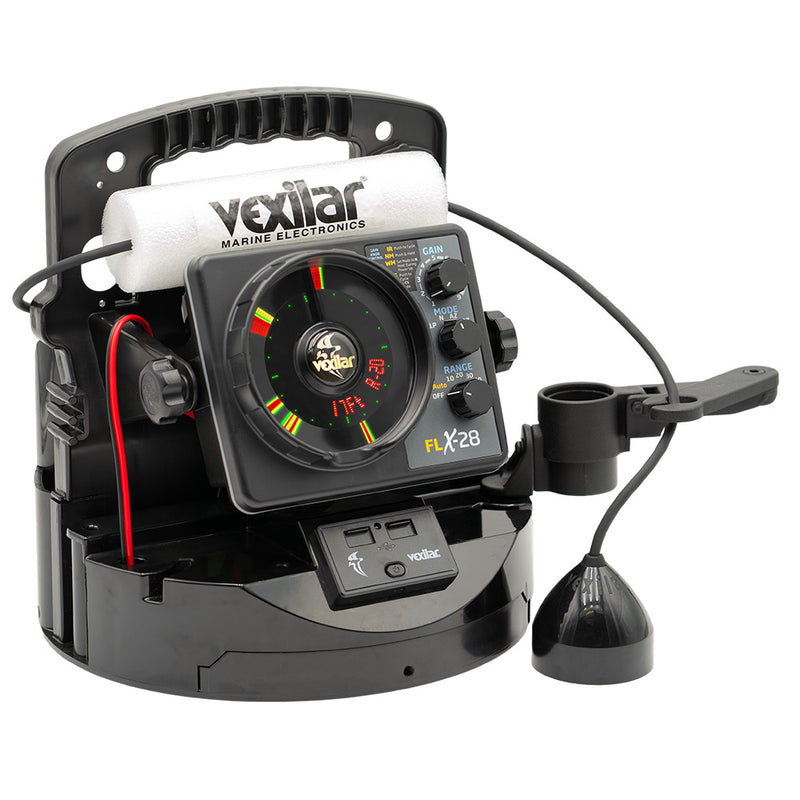 Vexilar FLX-28 Pro Pack Elite Fishing System w/Pro View Ice-Ducer  Vexilar Lithium Battery [PPEL28PV] - Essenbay Marine