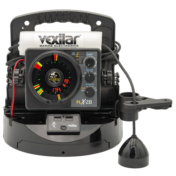 Vexilar FLX-28 Pro Pack Elite Fishing System w/Pro View Ice-Ducer  Vexilar Lithium Battery [PPEL28PV] - Essenbay Marine