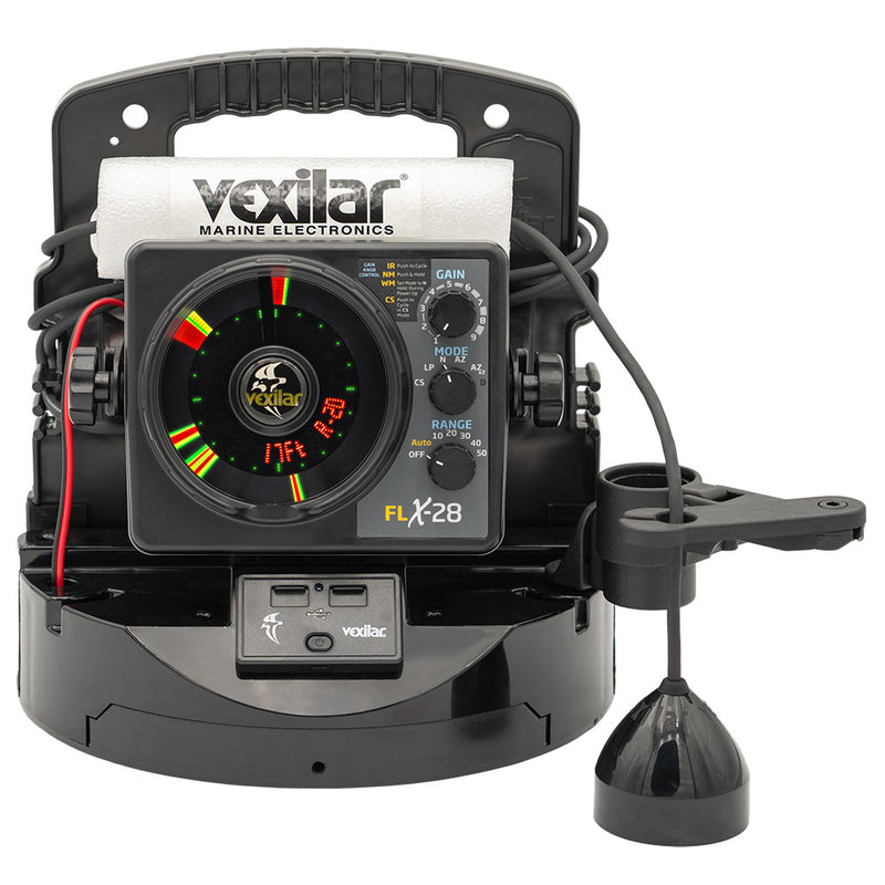 Vexilar FLX-28 Pro Pack Elite Fishing System w/Pro View Ice-Ducer  Vexilar Lithium Battery [PPEL28PV] - Essenbay Marine