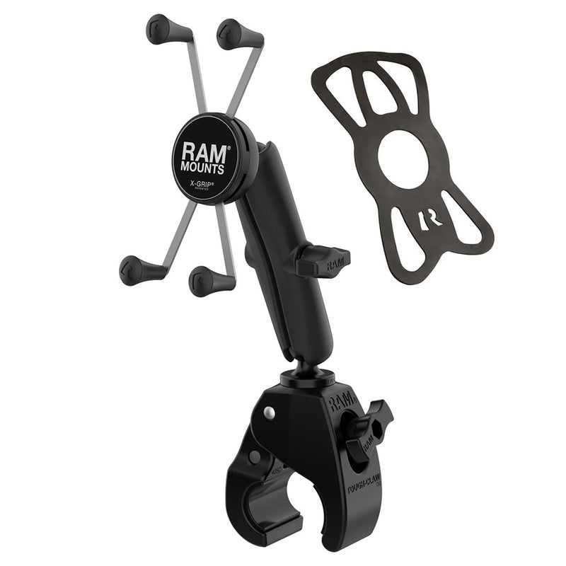 RAM Mount RAM X-Grip Large Phone Mount w/Tough-Claw Medium Clamp Base - Long [RAM-B-404-C-UN10U] - Essenbay Marine
