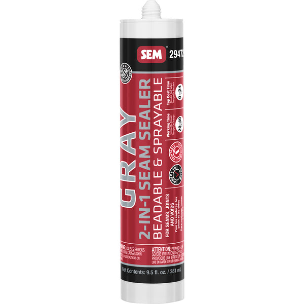 SEM 2-IN-1 Seam Sealer - 9.5oz Tube - Grey [29472] - Essenbay Marine