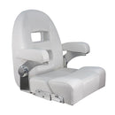 Springfield Center Console Helm Flip-Up - White/White [1042035-W] - Essenbay Marine