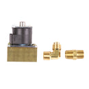 Trident Marine 12VDC Low-Pressure Brass Solenoid Shut-Off Valve 3/8" Female Ports  2 Brass Connection Fittings [1300-7706.2-KIT] - Essenbay Marine