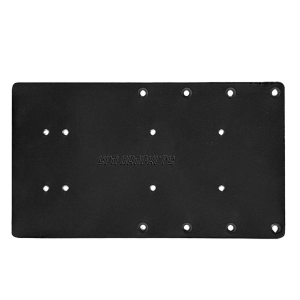 Sea Brackets 14" Straight Trolling Motor Plate - Black [SEA2322-BLK] - Essenbay Marine