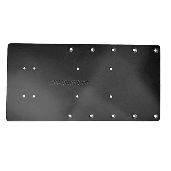 Sea Brackets 16" Straight Trolling Motor Plate - Black [SEA2323-BLK] - Essenbay Marine