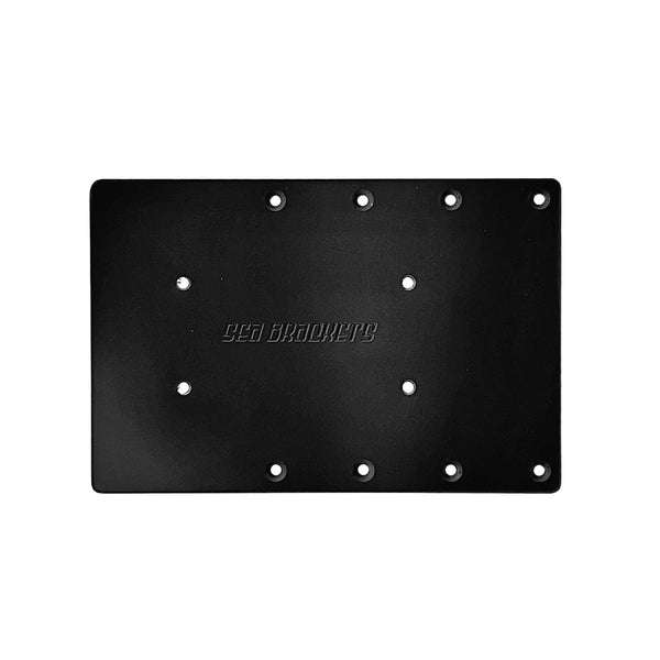 Sea Brackets 12" Straight Trolling Motor Plate f/Garmin Force Kraken - Black [SEA2313-BLK] - Essenbay Marine
