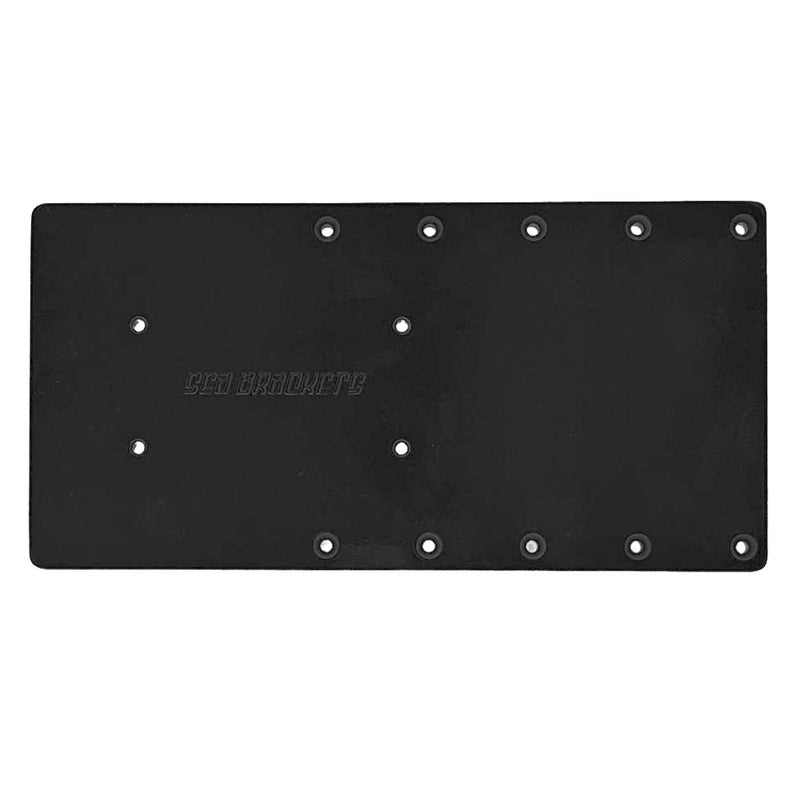 Sea Brackets 16" Straight Trolling Motor Plate f/Garmin Kraken - Black [SEA2301-BLK] - Essenbay Marine
