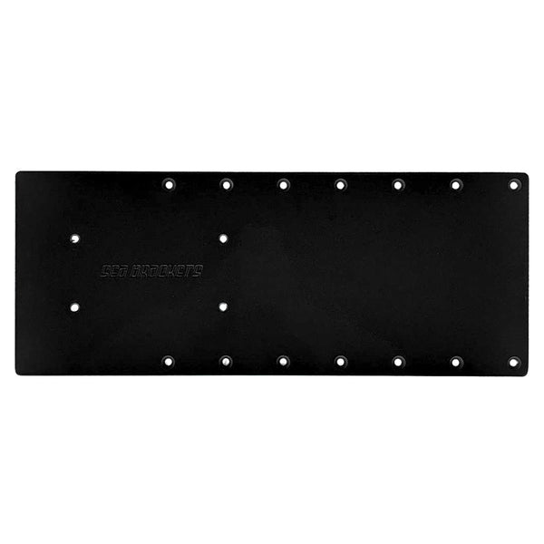 Sea Brackets 20" Straight Trolling Motor Plate f/Garmin Kraken - Black [SEA2303-BLK] - Essenbay Marine
