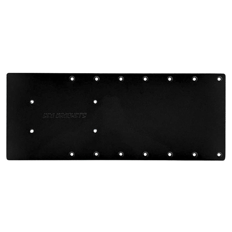 Sea Brackets 20" Straight Trolling Motor Plate f/Garmin Kraken - Black [SEA2303-BLK] - Essenbay Marine
