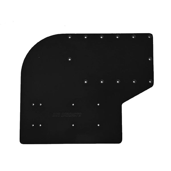 Sea Brackets Large Offset Trolling Motor Plate - Black [SEA2307-BLK] - Essenbay Marine