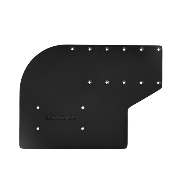 Sea Brackets Small Offset Trolling Motor Plate f/Garmin Kraken - Black [SEA2311-BLK] - Essenbay Marine