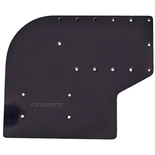 Sea Brackets Large Offset Trolling Motor Plate f/Garmin Kraken - Black [SEA2308-BLK] - Essenbay Marine