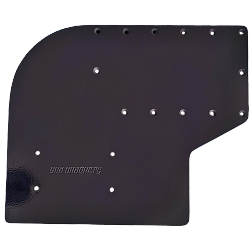 Sea Brackets Large Offset Trolling Motor Plate f/Garmin Kraken - Black [SEA2308-BLK] - Essenbay Marine