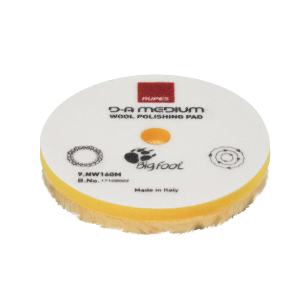 RUPES D-A Medium Wool Polishing Pad 80mm - Yellow [9.NW80M] - Essenbay Marine