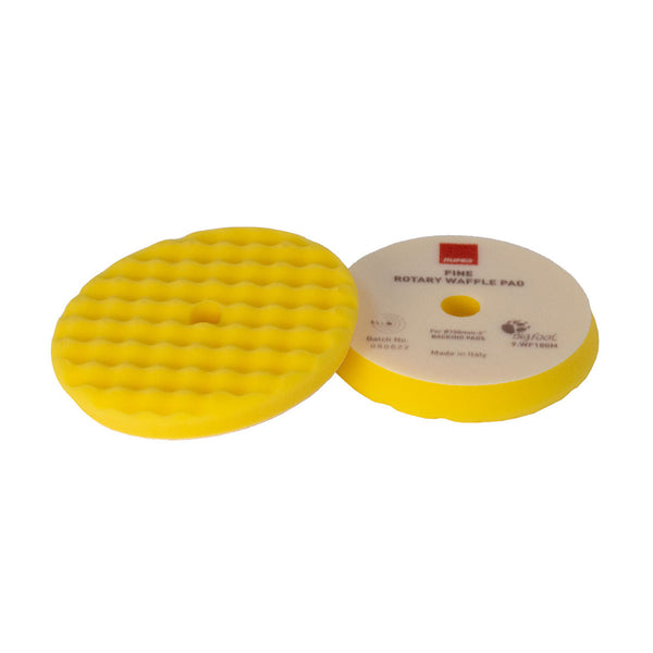 RUPES Velcro Waffle Fine Polishing Pad f/Rotary Polishers 200mm - Yellow [9.WF200M] - Essenbay Marine