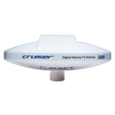 Scout Cruiser 10" White TV Antenna Omnidirectional w/20M, 75 ohms, Cable [PF AN NTV001] - Essenbay Marine