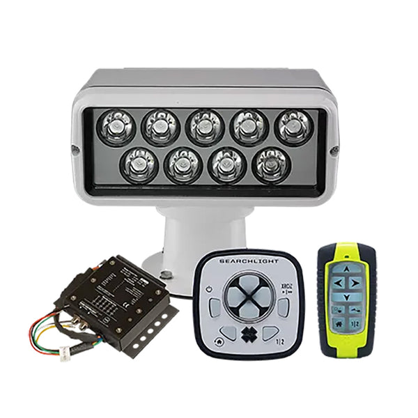 ACR RCL-100 LED White Searchlight w/URP-103 Wired Point Pad, URC-104 Master Controller  URH-103 Wireless Handheld Remote [1976] - Essenbay Marine