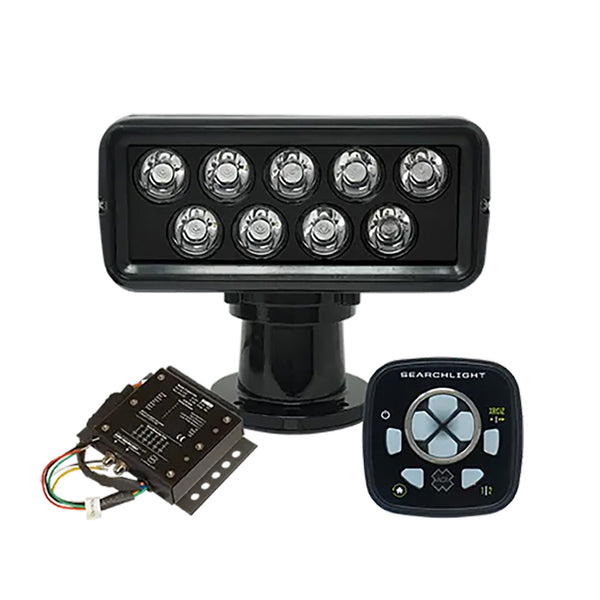 ACR RCL-100 LED Black Searchlight w/URP-103 Wired Point Pad, URC-104 Master Controller [1979] - Essenbay Marine